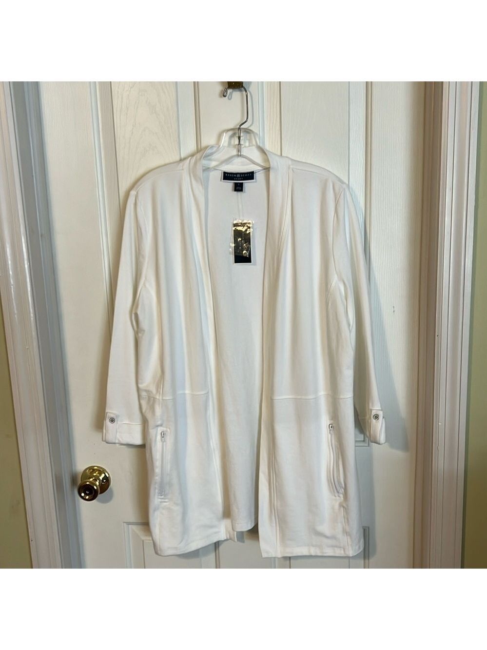Karen Scott Sport cardigan. Size L. NWT.
